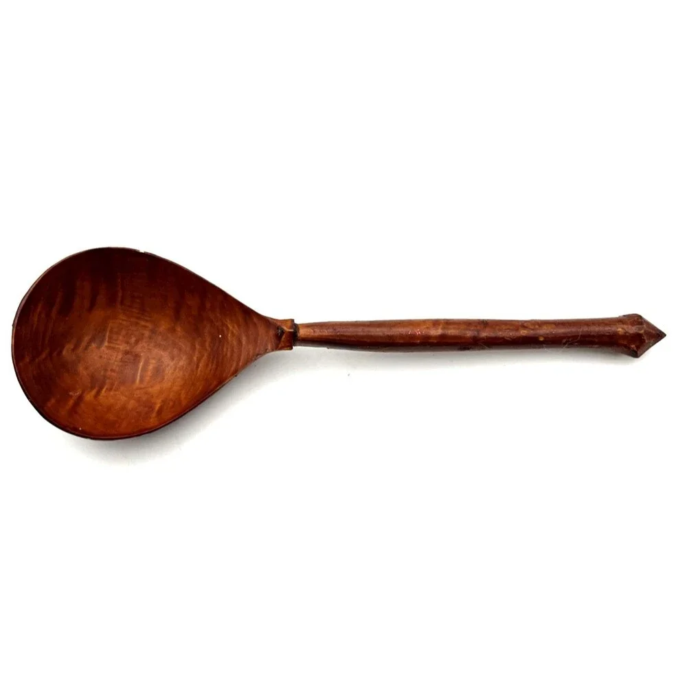 Vintage Mid Century Hand Carved Wooden Spoon Primitive Folk Art Rustic 8
